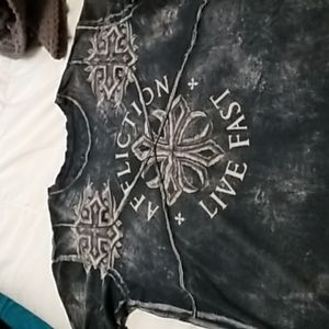 AFFLICTION distressed tshirt